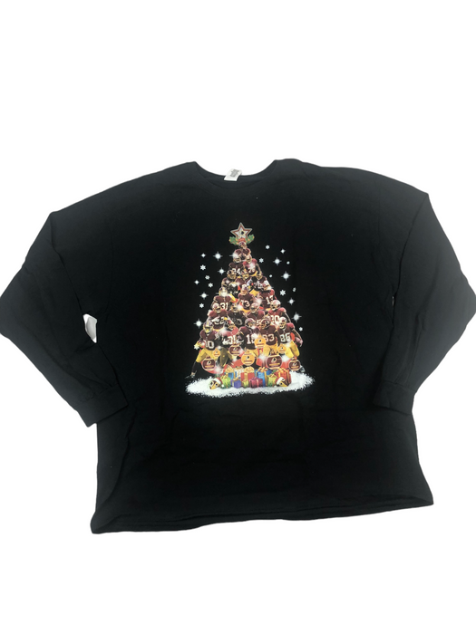 Washington Redskins Players Christmas Tree T-Shirt Black Men's (Size: 2XL)