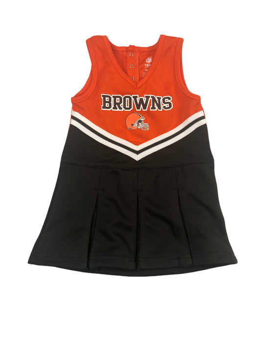 Cleveland Browns NFL Team Apparel Little Girls Cheerleader Dress (Size: 2T)