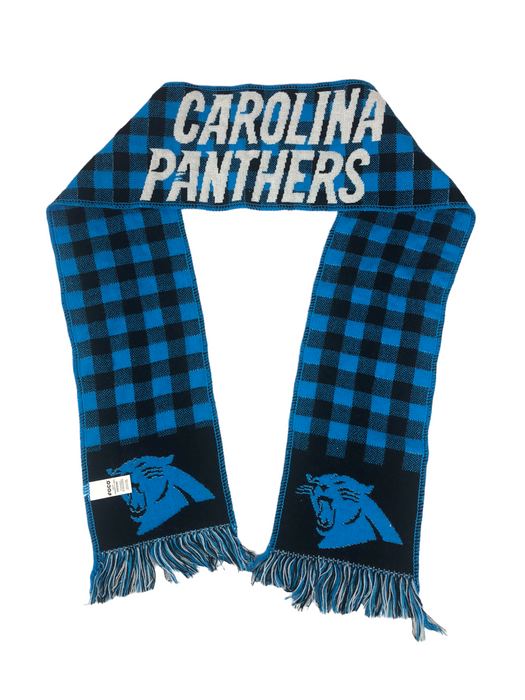 Carolina Panthers FOCO Embroided Checker Scarf Blue (One Size Fit Most)