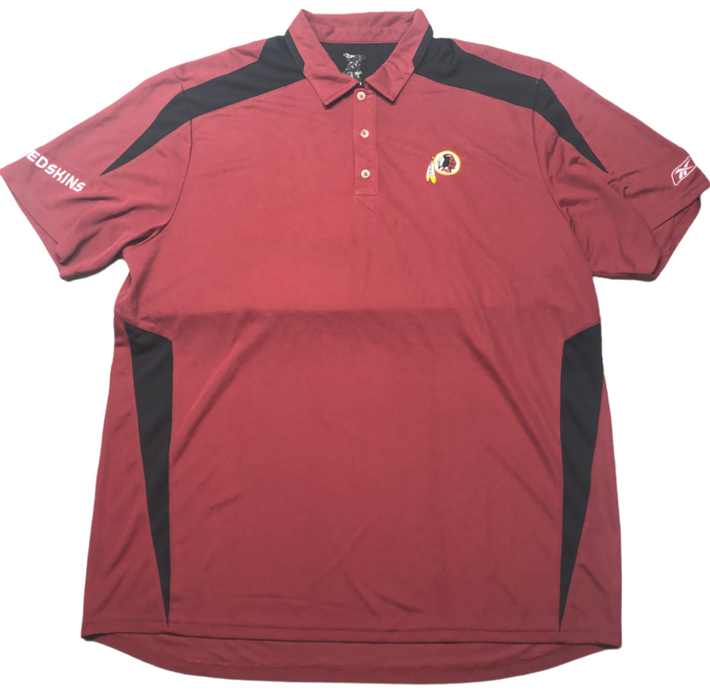 Washington Redskins Reebok Play Dri Active Collar Shirt Red Men's (Size: XL)