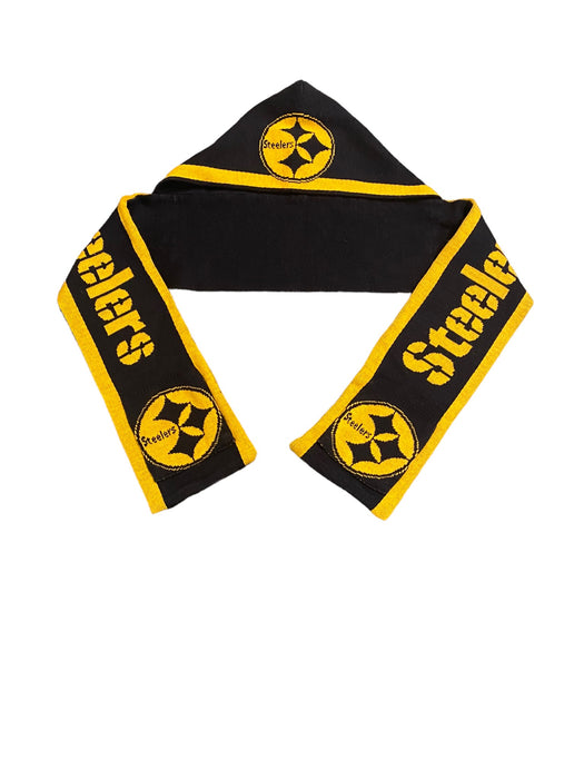 Pittsburgh Steelers NFL Warm Winter Knit Hooded Scarf Black/Yellow