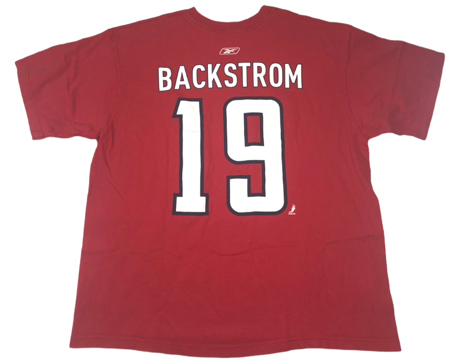 Washington Capitals NHL Reebok #19 Backstorm T-Shirt Red Men's (Size: XL)