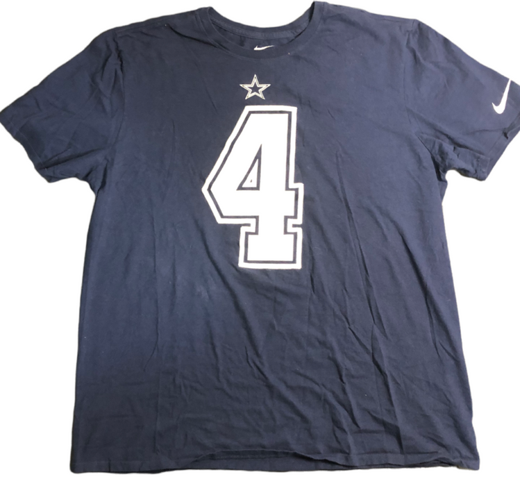 Dallas Cowboys Nike Tee Athletic Cut #4 Prescott T-Shirt Blue Men's (Size: XL)