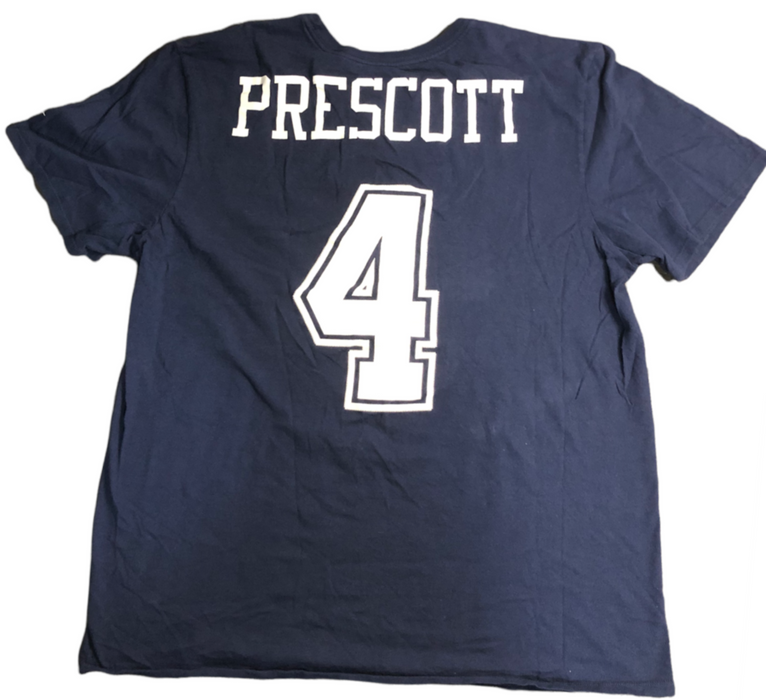 Dallas Cowboys Nike Tee Athletic Cut #4 Prescott T-Shirt Blue Men's (Size: XL)