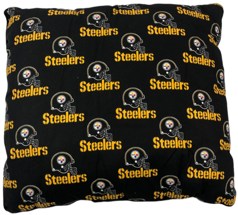 Pittsburgh Steelers Hand Made Pillow Black (Size: 18" x 17")