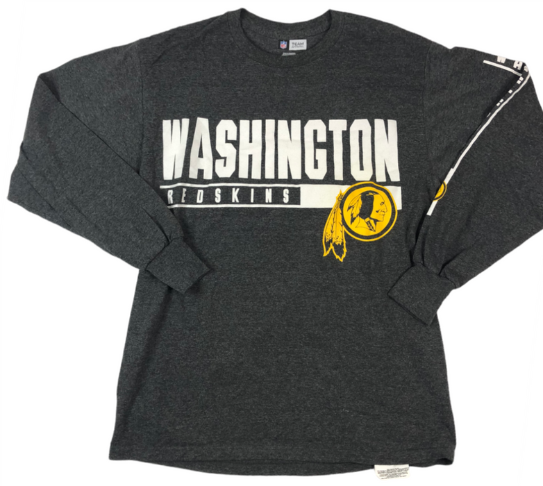 Washington Redskins NFL Long Sleeve T-Shirt Gray Men's (Size: M)