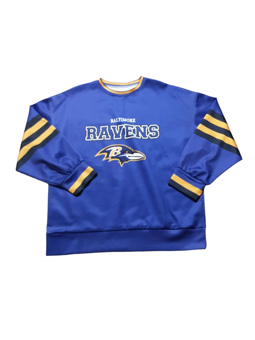 Baltimore Ravens NFL Women's Pullover Long Sleeve Shirt Purple (Size: 2XL)