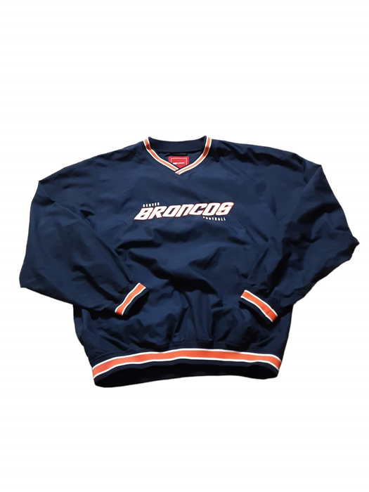 Denver Broncos NFL Reebok Men's Sideline Pullover Jacket Blue (Size: Large)