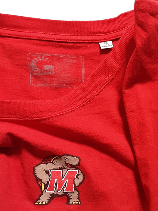 Maryland Terrapins NCAA Graphic Men's T-Shirt Red (Size: 5X)