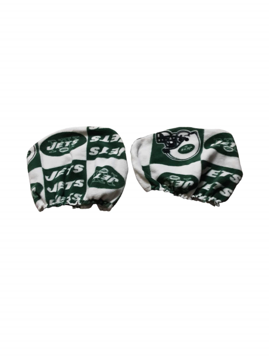 New York Jets NFL Handmade Vehicle Head Rest Covers Green (Size: Standard)