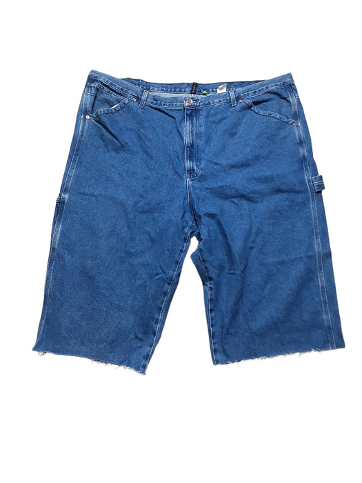 Perry Ellis Men's Straight Denim Shorts Raw Hem Blue (Big & Tall: 50 x 18)