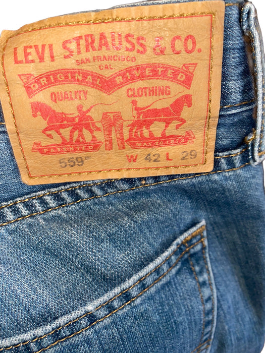 Levi's 559 Men's Relaxed Straight Medium Wash Jeans Blue (Big & Tall: 42 x 29)