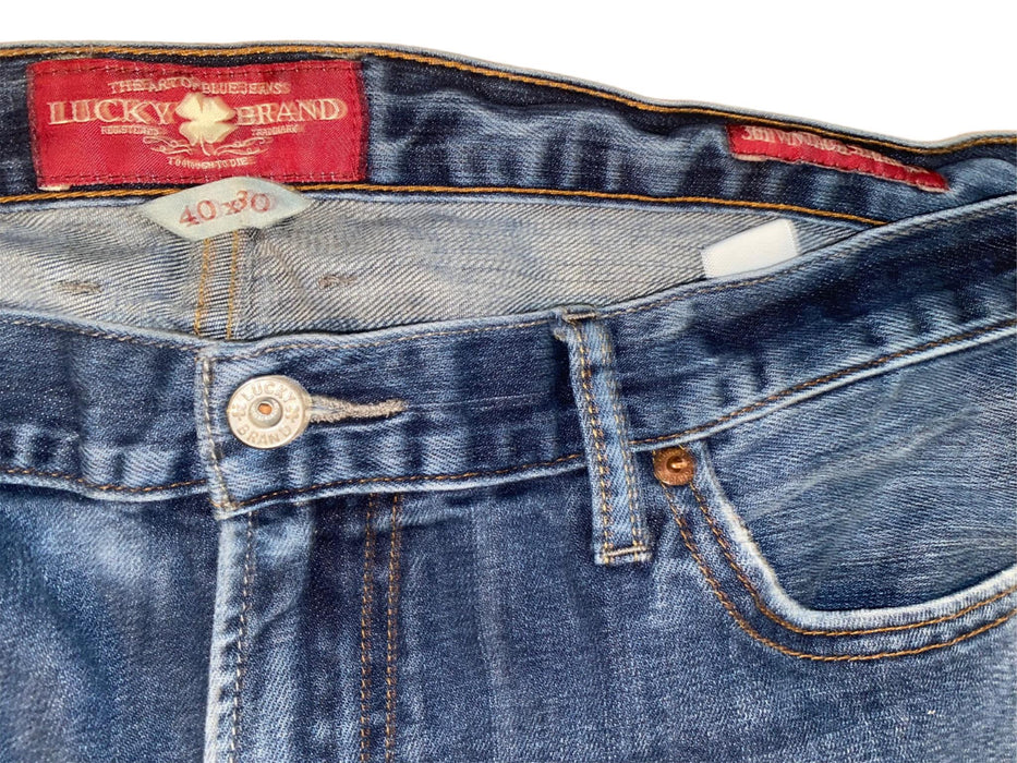 Lucky Brand 361 Men's Vintage Straight Flex Dark Wash Jeans Blue (Size: 40 x 30)