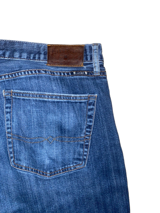 Lucky Brand 361 Men's Vintage Straight Flex Dark Wash Jeans Blue (Size: 40 x 30)