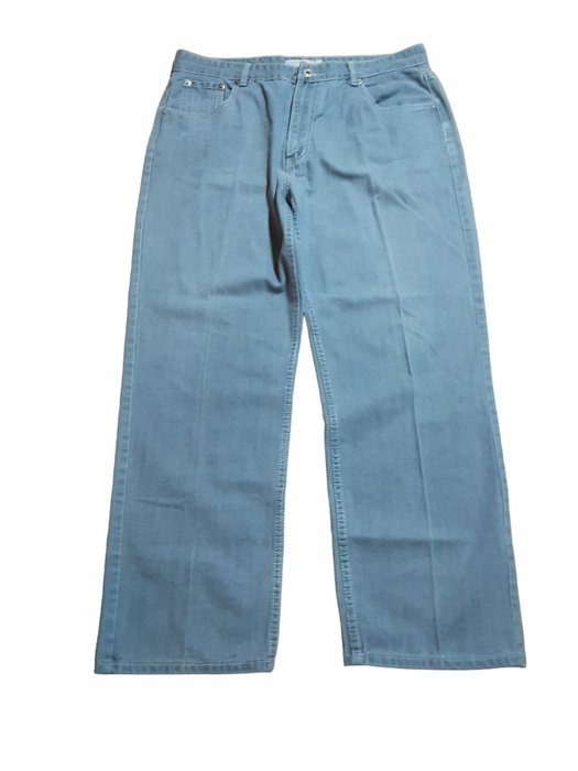 PJ Mark Men's Classic Fit Stone Wash Jeans Blue (Size: 40 x 31)