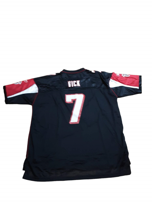Atlanta Falcons NFL Reebok #7 Vick Men's Jersey Red (Size: 2XL)