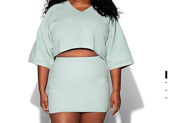 Adidas Ivy Park Plus Size Knit Mini Skirt Green (Size: 2X, 3X, 4X) GV3979