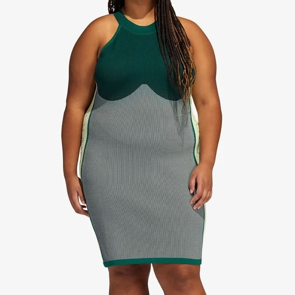 Magnetisch bad rechtop Adidas Ivy Park Plus Knit Sleeveless Fitted Dress Green (Size: 1X-4X) —  FamilyBest1