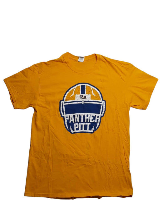 Pitt Panthers NCAA Gildan Short Sleeve T-Shirt Yellow (Size: L)