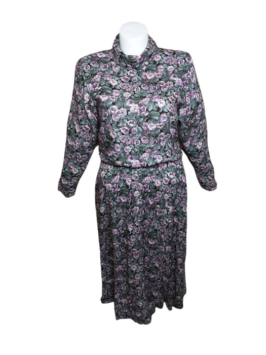 Jessica Howard Women's Floral Multicolor Long Sleeve Dress (Size: 12)