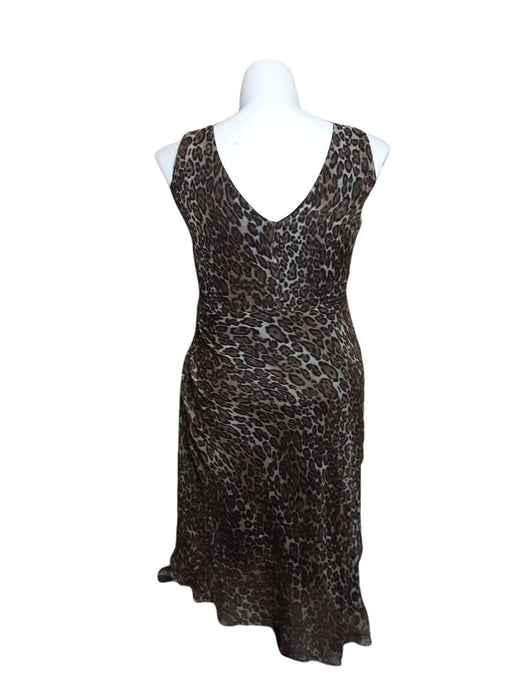 Jonathan Martin Studio Women's Brown Cheetah Sleeveless Dress (Size: 10)