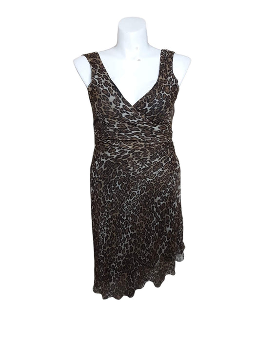 Jonathan Martin Studio Women's Brown Cheetah Sleeveless Dress (Size: 10)