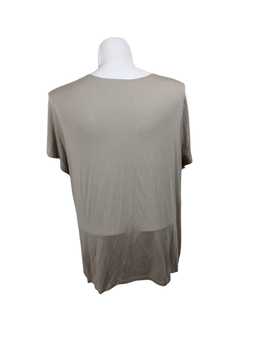 Jaclyn Smith Women's Beige V-Neck Top (Size: 2X)