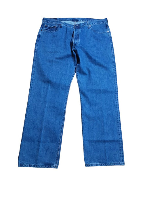 Levi's 501 Men's Original Fit Button Fly Jeans Blue (Size: 42 x 32)