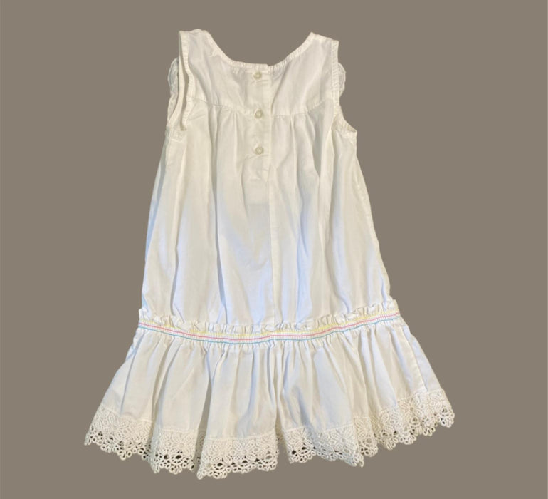 Flapdoodle Butterfly Sleeveless Dress White (Size: 4)