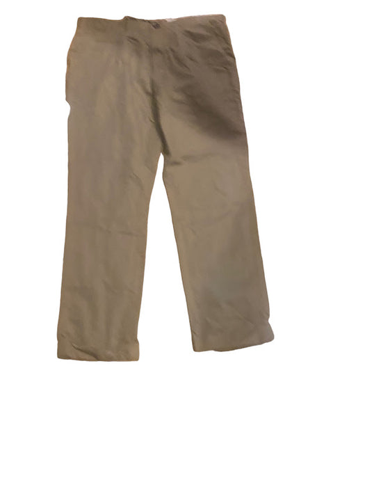 Murano Men's Pleated Medium Wash Breathable Pants Beige (Size: 34 x 30)