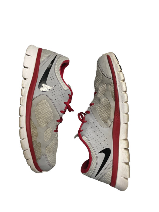 Nike Flex 2012 RN Grey Red Running Shoes Men's (Size: 13) 512019-012