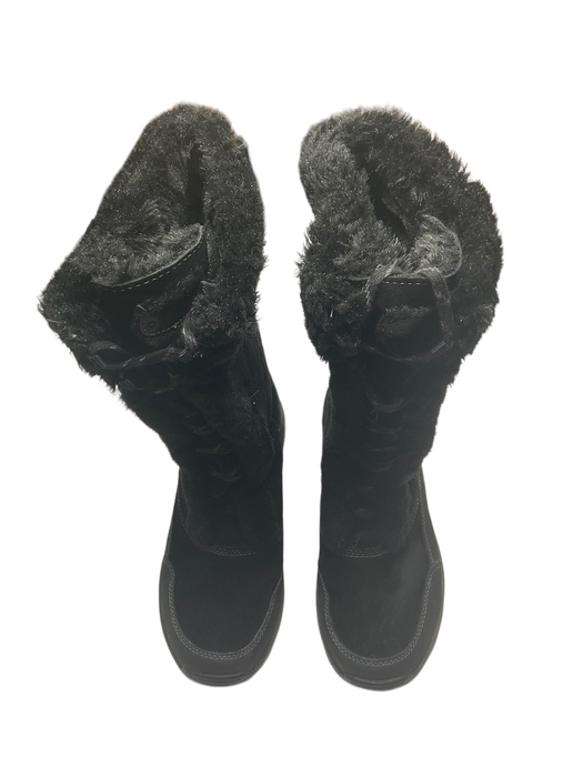 Clark Privo Waterproof Suede Black Fur Tall Winter Boots Women's (Size: 9) 61351