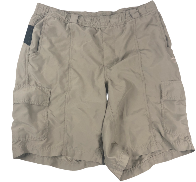 Light Weight Elastic Waist 4 Pocket Cargo Short Beige Men's (Size: 34)