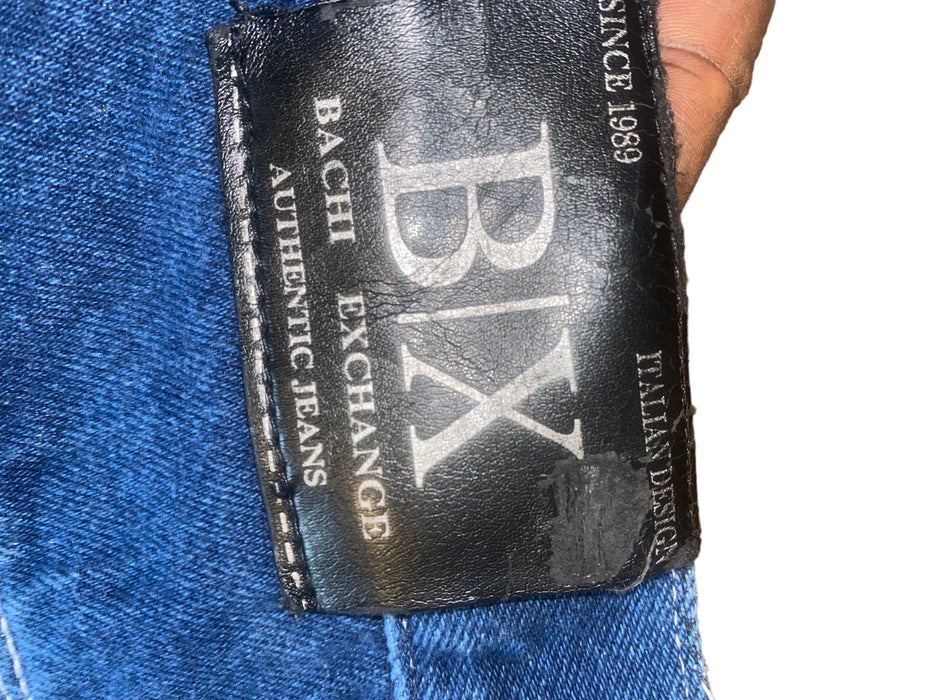 BX Bachi Exchange Men's Loose Fit Medium Wash Jeans Blue (Size: 38 x 32)