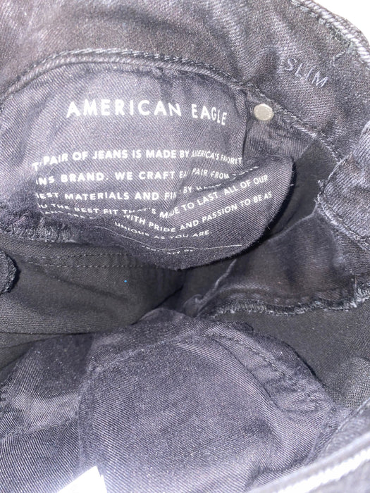 American Eagle Ne(x)T Level Flex Men's Slim Fit Jeans Black (Size: 32 X 34)