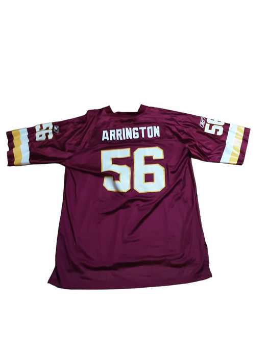 Washington Redskins NFL Reebok #56 Arrington Men's Jersey Red (Size: 2XL)