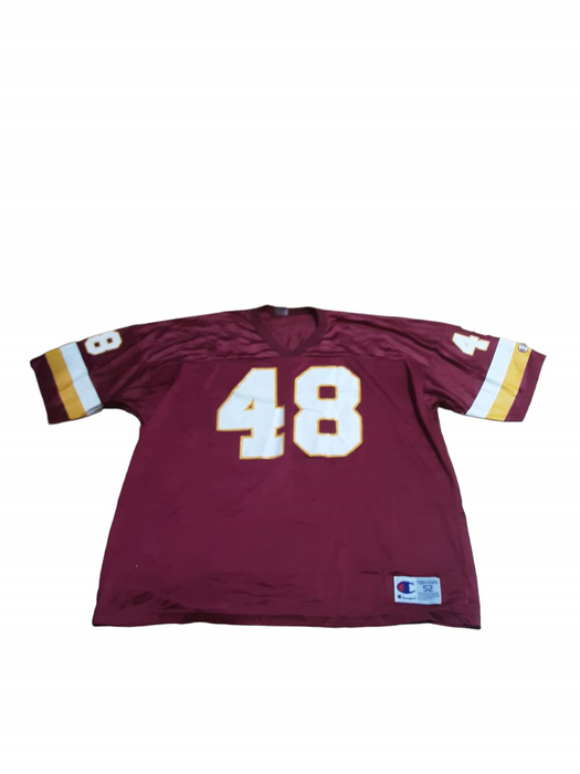 Washington Redskins NFL Champion #48 Davis Men's Jersey Red (Size: 2XL)