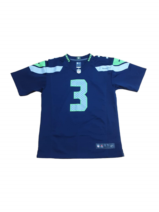 Seattle Seahawks NFL Nike On Field #3 Wilson Youth Jersey Blue (Size: Large)