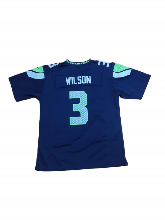 Seattle Seahawks NFL Nike On Field #3 Wilson Youth Jersey Blue (Size: Large)