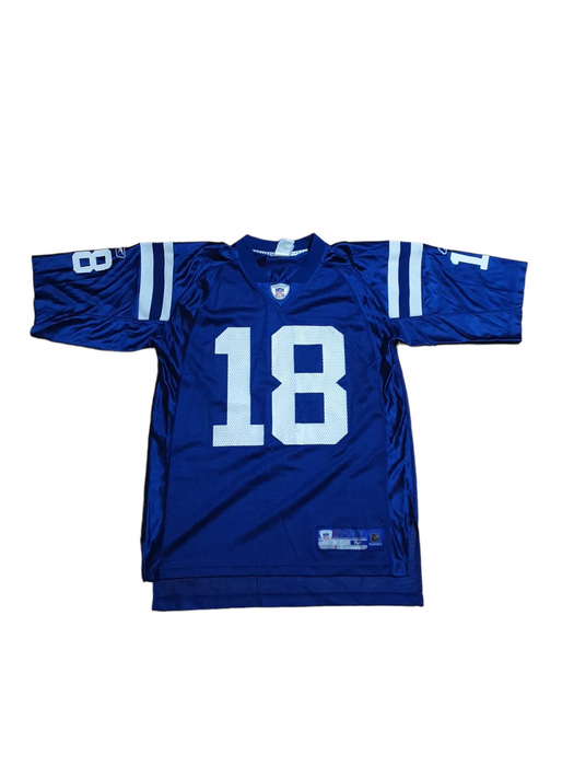 Indiana Colts NFL Reebok #18 Men's Jersey Blue (Size: M)