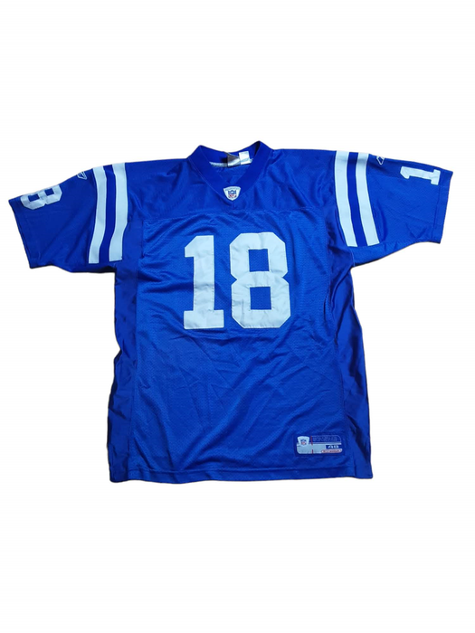 Indiana Colts NFL #18 Manning Stitched Jersey Men's Blue (Size: 48)