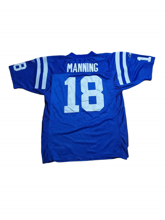 Indiana Colts NFL #18 Manning Stitched Jersey Men's Blue (Size: 48)