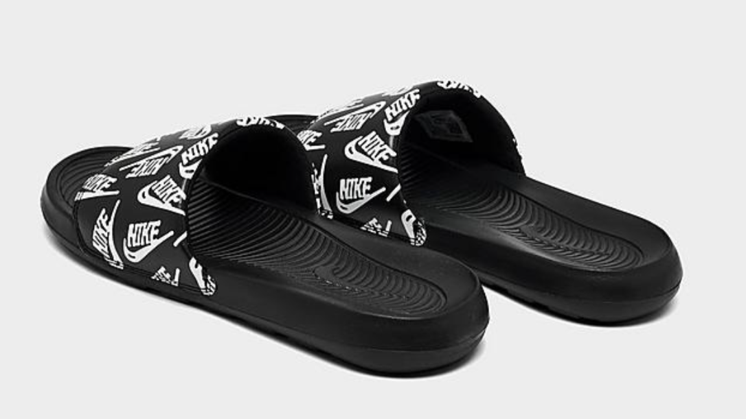 Nike Victori One Print 'Black White' Slides Men's (Size: 12) CN9678-008
