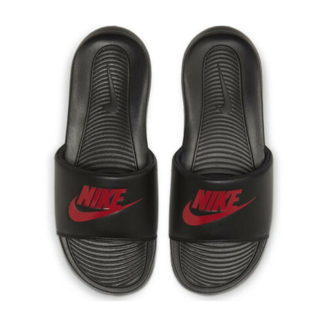 Nike Victori One Black Red Comfort Slides Men's (Size: 13) CN9675-004