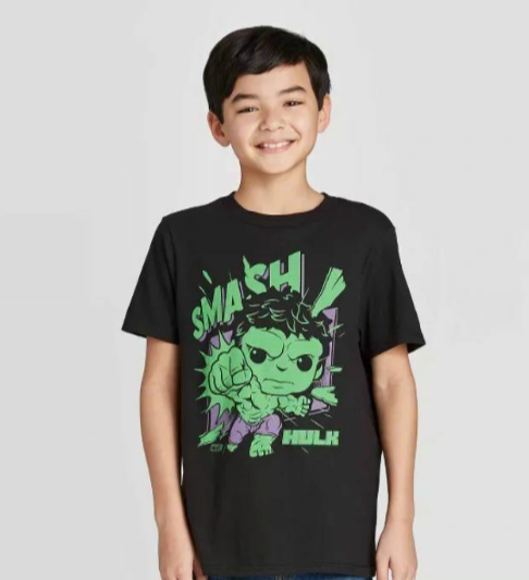 Marvel Funko Pocket POP HULK figurine w/Hulk Smash Shirt for Kids (Size: XL)