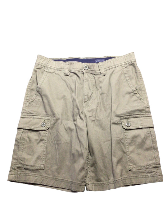 St John's Bay Men's Comfort Waist Flex Shorts Green (Size: 38 x 10)