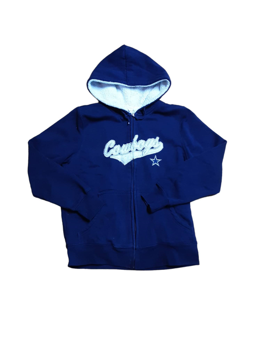 Dallas Cowboys Authentics NFL Women's Full Zip Hoodie Blue (Size: Large)