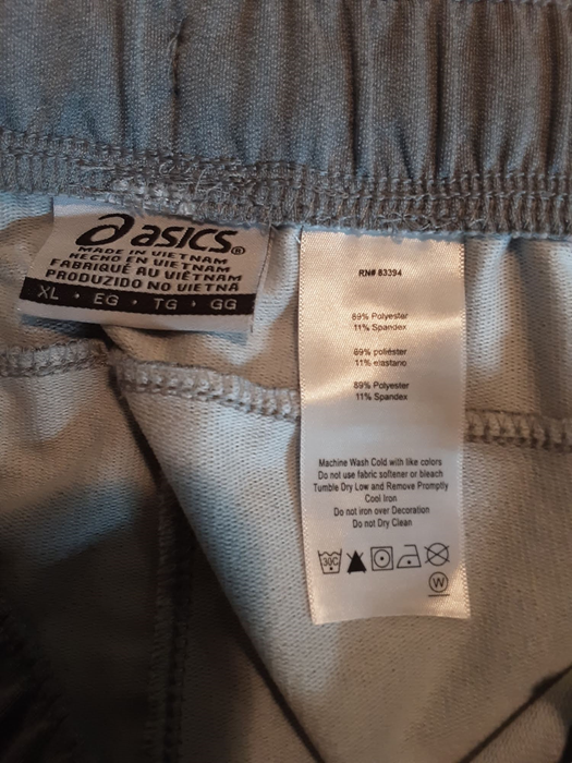 Asics Men's Loose Taper Fit Light Wash Joggers Athletic Pants Gray (Size: XL)