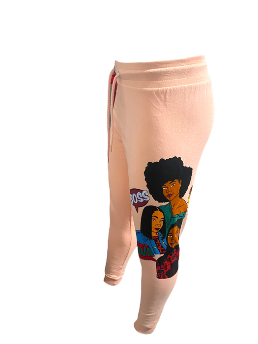 On Fire Girls Mauve "Slay/Queen/Boss/Diva" Sweatpants