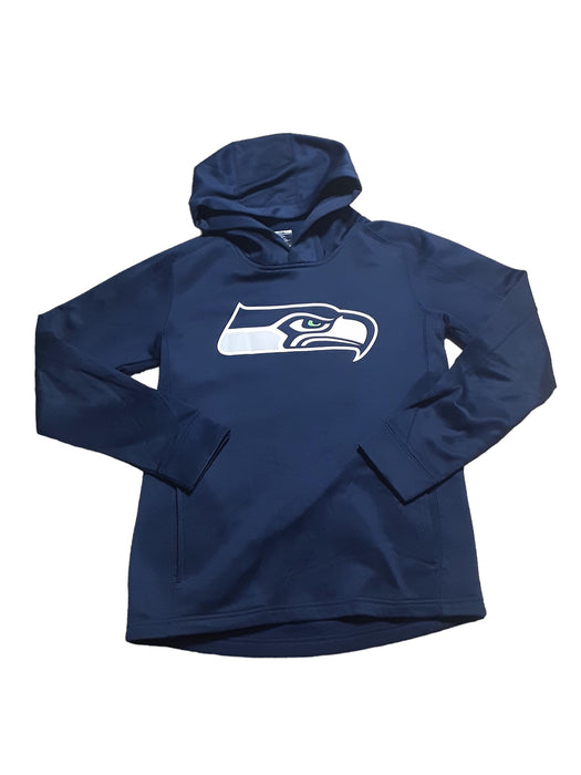 Seattle Seahawks NFL Outer Stuff Graphic Youth Hoodie Blue (Size: Large 14/16)